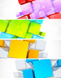 Set of banners with 3d element Set of banners with 3d element