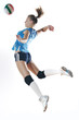 gir playing volleyball