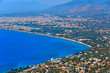 Aerial view of Typical Greek city and shoreline