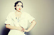 Young beautiful lady vintage Young beautiful lady vintage