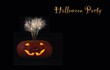 Cartel anunciador  fiesta de halloween.