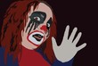image of clown with frightful gimom