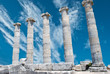 Ruins of Athena temple in Priene, Turkey Ruins of Athena temple in Priene, Turkey
