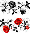 Ornament with roses