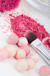 make-up eyeshadows and cosmetic brush