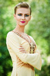 young woman crossed arms