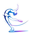 Vektor: Winter sport. Ladies figure skating. Ice show. Winter sport. Ladies figure skating. Ice show.