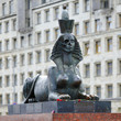 The Sphinx with half skull face in Sant Petersburg, Russia