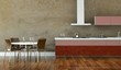 Wohndesign - Wohnküche braun