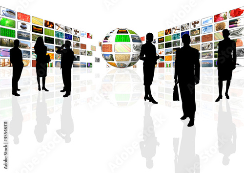 Illustration: multimedia center business presentation multimedia center business presentation
