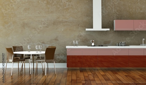 Foto: Wohndesign - Wohnküche braun Wohndesign - Wohnküche braun