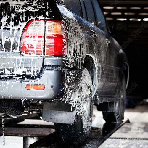 Photo: cars in a carwash cars in a carwash