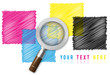 CMYK magnifying lens