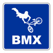 blue bmx sign
