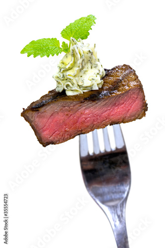 Photo: Steak Mignon-Gourmet Häppchen,Freisteller in Weiss Steak Mignon-Gourmet Häppchen,Freisteller in Weiss