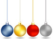 Set of Four Hanging Christmas Ornaments