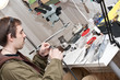jeweller is working