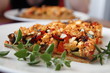 Vegetable casserole on plate