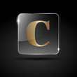 Logo golden letter C # Vector