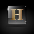 Logo golden letter H # Vector