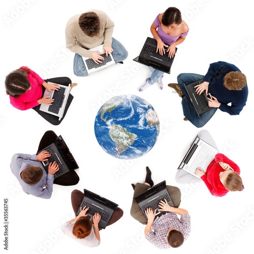 Photo: Social network members seen from above Social network members seen from above
