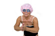 Frau im Badeanzug