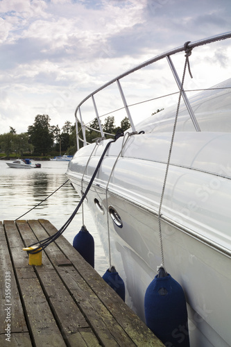 Photo: Moored motor yacht Moored motor yacht
