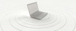 White laptop sending used as a hot spot