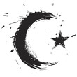 Islamic religion symbol created in grunge style