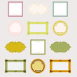collection of design frames and labels