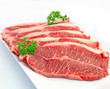 Steacks de boeuf crus