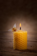 Candela in cera d'api