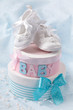 Little baby booties and gift boxes