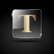 Logo golden letter T # Vector