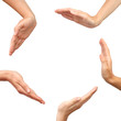Hands making a circle isolated