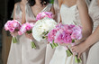 Bride and Bridesmaids with Bouquets