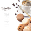 Coffee and French macaroons Coffee and French macaroons