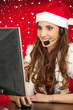 Santa's assistant taking orders