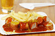 Currywurst, Pommes frites