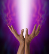 Spiritual Healer with shaft of energy Spiritual Healer with shaft of energy
