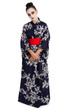 Pretty young geisha girl isolated