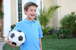 Photo: Young Boy with Soccer Ball Young Boy with Soccer Ball