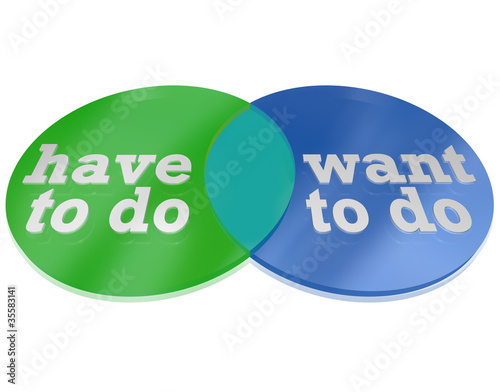 Illustration: What Do You Have Vs Need to Do Venn Diagram Decision What Do You Have Vs Need to Do Venn Diagram Decision