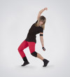 Foto: Teenager dancing breakdance in action Teenager dancing breakdance in action