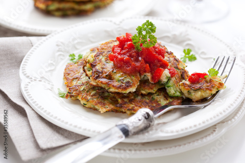 Photo: Zucchini pancakes Zucchini pancakes