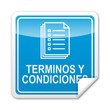 Pegatina cuadrada TERMINOS Y CONDICIONES con reborde