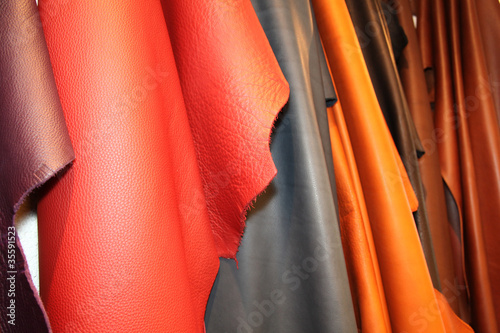 Photo: Set of multi-colored leather Set of multi-colored leather