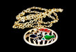 Golden necklace and pendant designed in Aquatic animals style