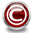 Copyright glossy icon