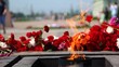 Eternal fire burns at Monument to victims of revolution Eternal fire burns at Monument to victims of revolution